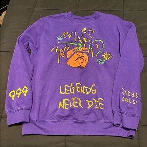 Vibrant Purple Graphic Crewneck Sweater